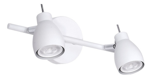 Aplique Spot Moderno Baño 2 Luces Blanco Apto Led Cancun Db