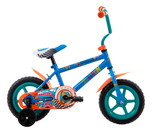 Bicicleta Veloci Joy & Fun Kartoons Eva R12 Azul Infantil