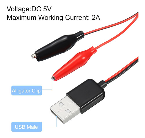 Meccanixity Cable De Prueba Con Abrazaderas De Cocodrilo, Us