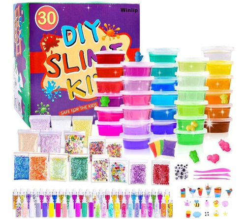 Kit Slime X 30 Colores Y 135 Accesorios Super Completo