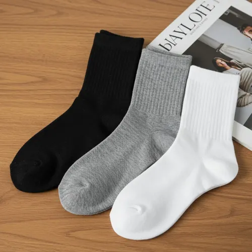 Kit 3 Pares Meias De Classic Cano Médio Masculina Feminina - R$ 19,9