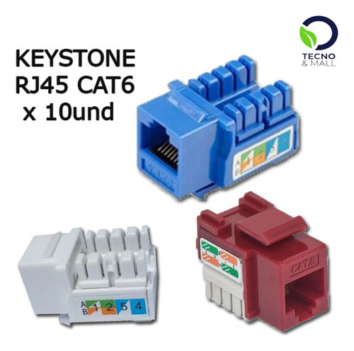 Keystone Rj45 Cat6  X10