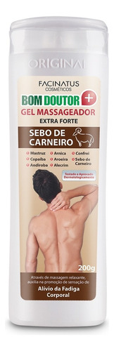 Facinatus Gel Massageador Bom Doutor Sebo De Carneiro 200g Fragrância Sebo De Carneiro