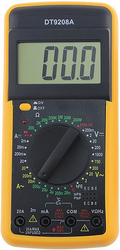Multímetro Digital Tester Dt9208a Capacitancia Temperatura