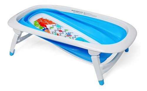 Imagen 2 de 10 de Bañera Bañadera Bebe Plegable Reclinable Estampada 20ltrs