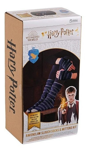Imagen 1 de 4 de Harry Potter Guantes Y Calcetines Ravenclaw Kit Hazlos Tu