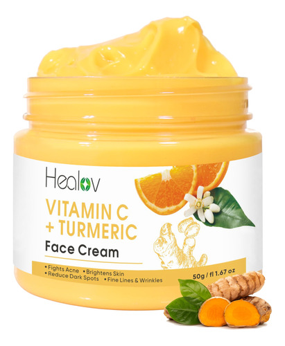 Crema Facial De Curcuma Para Manchas Oscuras, Locion Ilumina