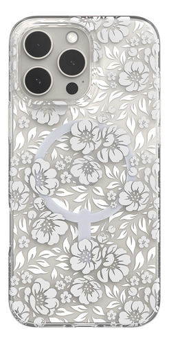 Funda Para Iphone 16 Pro Max Con Magsafe Zagg Floral Blanco