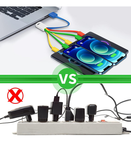 Cable De Carga Multiple Herfair, Cable De Carga Rapida Co...