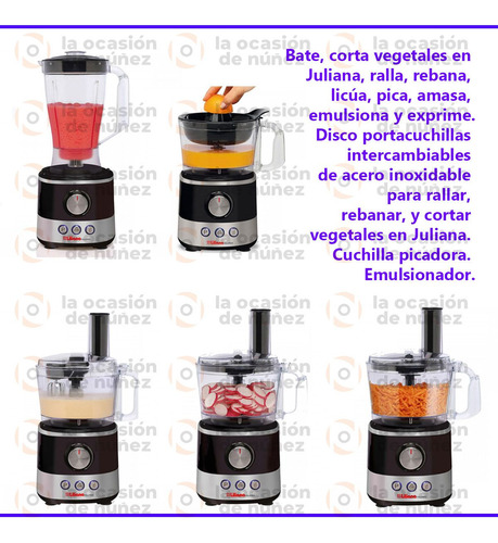 Imagen 3 de 7 de Multiprocesadora Liliana Fullpross 1000w 9 En 1 Am790