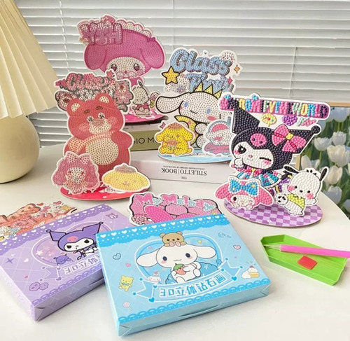 Kit Pintura Diamante 3d De Sanrio Kuromi Y Más Cod. 7050 Kuromi 1