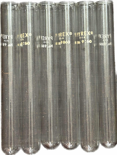 50 Tubos Ensayo Pyrex 9860 Sin Labio Vidrio De Borosilicato