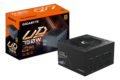 Fuente De Poder Gigabyte 750w Ud750gm Pg5, 80+ Gold, Modular