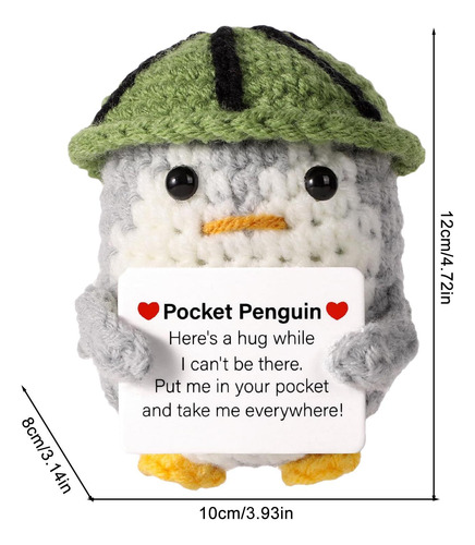 Divertida Muñeca Positiva De Tejer Muñeca De Pingüino De Nav