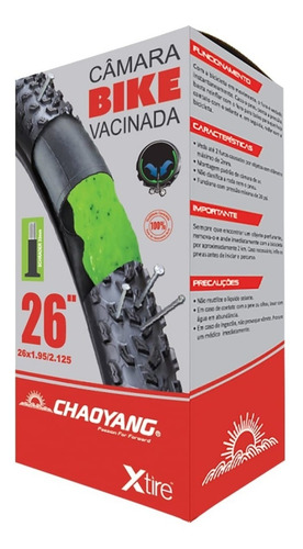 Câmaras De Ar Vacinada Bicicleta 26 Chaoyang Antifuro Mtb