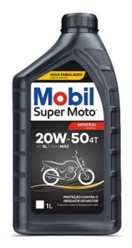 Óleo Mobil 20w50 Moto Super Moto 4t Mineral Motocicleta Orig