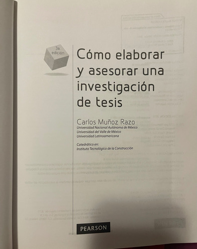Como Elaborar Y Asesorar Investigación De Tesis Muñoz Razo (Usado)