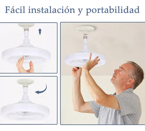 . Ventilador Techo Con Luz Led 3 Colores Control Remoto