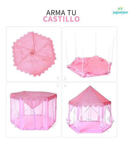 Carpa Castillo Princesa Niña Con Luces Led De Juguete
