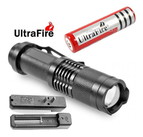 Linterna Led Ultrafire Recargable Xml-t6 Mini Zoom Efectos
