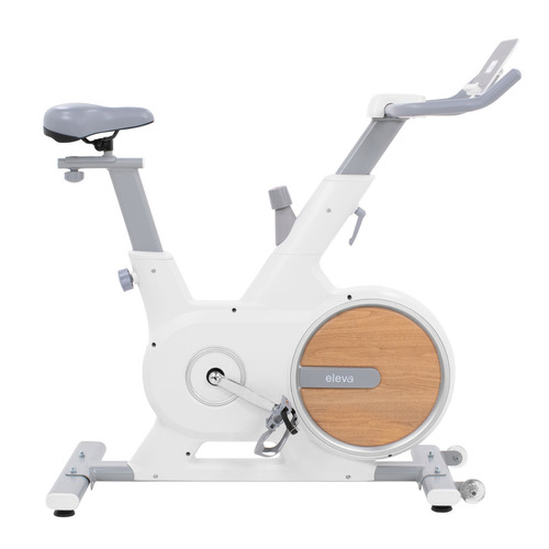 Bicicleta Fija Eleva Cycle One Para Ejercicio Spinning Estatica Estacionaria Blanco Madera