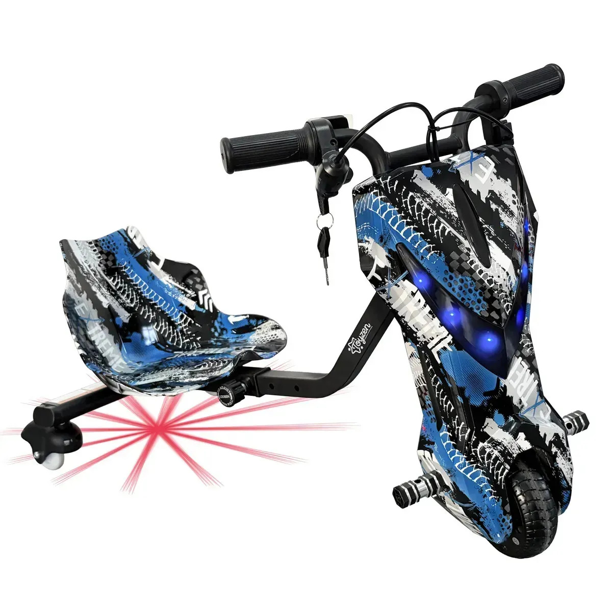 Triciclo elétrico para adultos TZ 003 colorido azul-turquesa