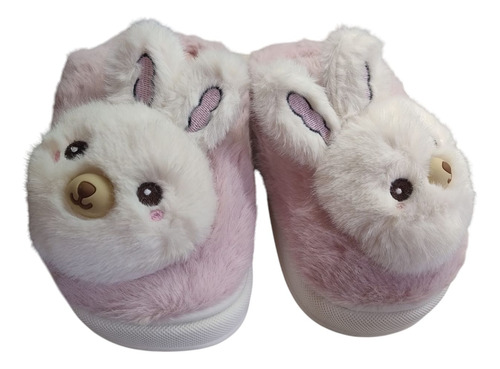 Pantuflas Juvenil Importada Peluche Chinela Goma Eva Liviana