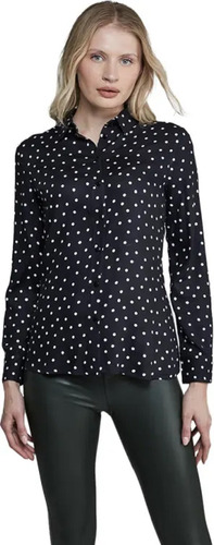 Camisa 108274 Polka Dots Lunares Bolitas Tallas Extra Plus