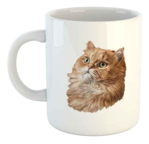 Taza De Plastico Gato Persa Pintura Art