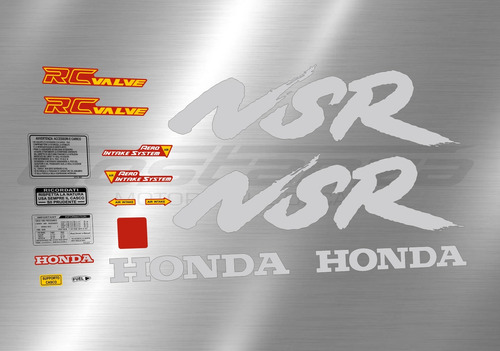 Calcos Honda Nsr 125f 1990, 91 Completo Advertencias