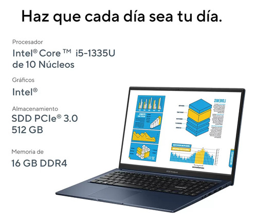 Asus Vivobook Laptop 15.6 Hd I5 16gb 512gb Ssd Msi