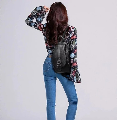 Imagen 2 de 8 de Mochila Dama Eco Cuero Bolso De Mujer Importado Cod: 1199
