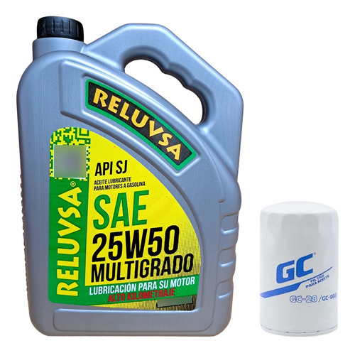Kit Lubricación Reluvsa 25w50 4l P/ Vw Atlantic 1.7l 1982