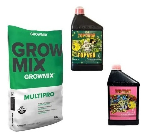 Sustrato Growmix Multipro Perlita 80lt Indoor Con Top Crop