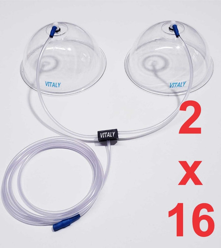 Imagen 1 de 2 de Kit Copas Vacumterapia 16cm Int. Busto Y/o Gluteos Vitaly