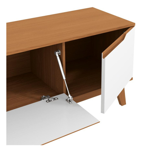 Rack Kappesberg 3 Portas Canela/branco 180cm
