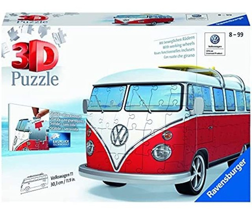 Ravensburger Volkswagen T1 Campervan 162 Piezas 3d Rompecab