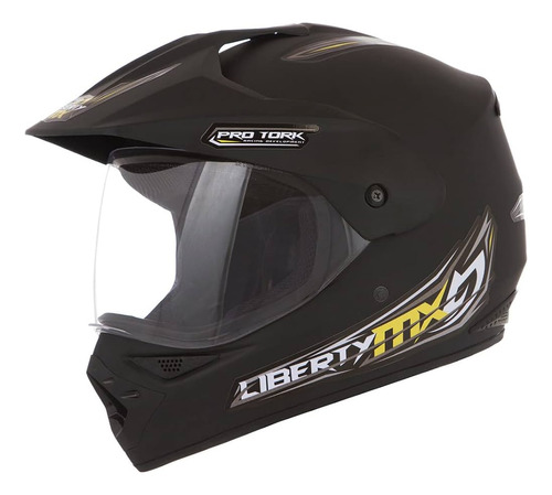 Capacete Liberty Mx Pro Vision Preto Fosco Original