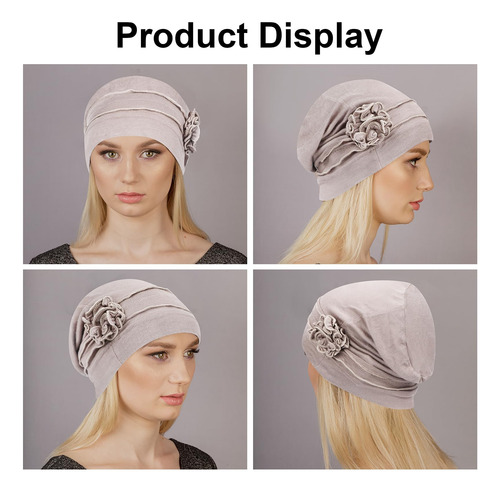 Conjunto De 4 Gorros Turbantes For Quimioterapia, Gorro For