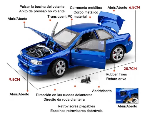 1996 Subaru Impreza Wrx Sti Gc 8 Minifierro Metal Carro 1/24
