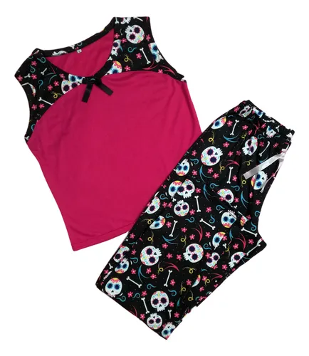 Pijama Multiusos Mujer 3 Piezas Blusas Pantalón Piel Durazno