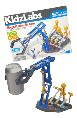 Kit Brazo Pinza Robotico Hidraulico Juego De Ciencia Niños