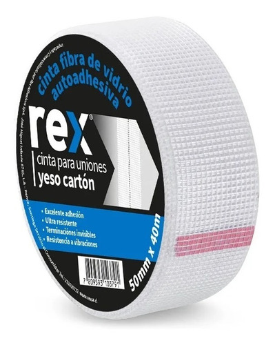 Cinta Autoadhesiva Rex Para Uniones 50mm X 40mm