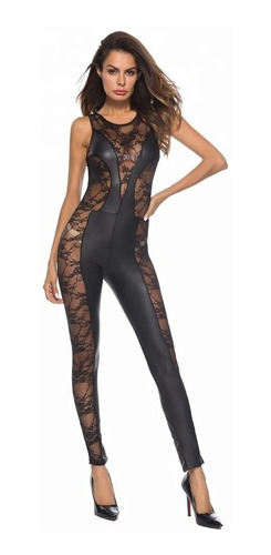 Sexy Body Vinyl Con Encaje Transparencias Cierre Y249