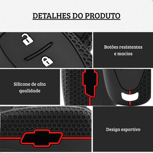 Capa Silicone Chave Presença Onix Tracker Spin Ltz Premier