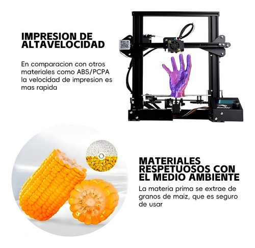 Pumket Filamento Silk Pla+ 1.1kg Doble Color Brillante Y Liso Verde Azul