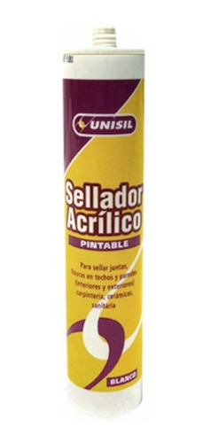 Sellador Acrilico Pintable Blanco 300 Ml. Unisil Ferreplus