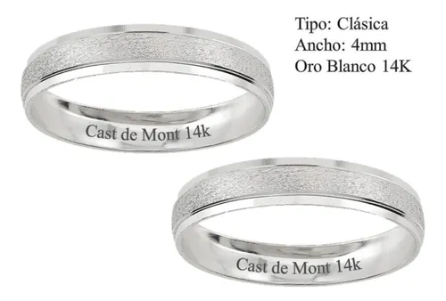 Anillos de online oro blanco matrimonio