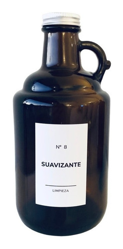 Imagen 1 de 1 de Bottellon Growler 1 Litro Vidrio Ambar C/tapa Aluminio