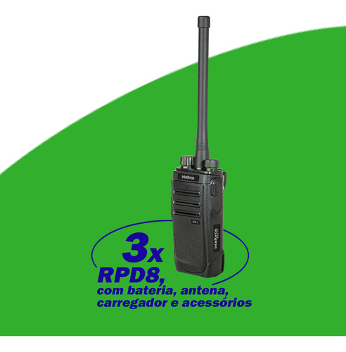 3 X Radiocomunicador Intelbras Rpd8 Vhf Compativel Dep450